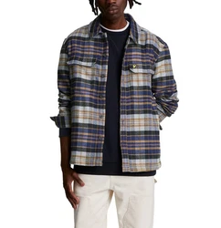 Lyle & Scott Check Flannel Overshirt Hemdjacke Hellblau/Blau/Beige/Lila/Schwarz