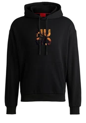 HUGO Sweatshirt Diridood Schwarz/Braun/Gelb
