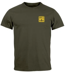 Neverless Print-Shirt Herren T-Shirt Backprint Spuch Think Outside Dunkelgrün/Khaki/Grün