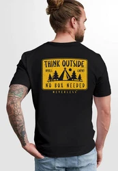 Neverless Print-Shirt Herren T-Shirt Backprint Spuch Think Outside Schwarz/Türkis/Blau/Braun