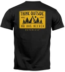 Neverless Print-Shirt Herren T-Shirt Backprint Spuch Think Outside Schwarz/Türkis/Blau/Braun
