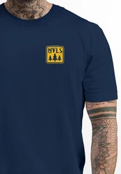 Neverless Print-Shirt Herren T-Shirt Backprint Spuch Think Outside Dunkelblau/Blau/Hellblau