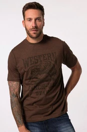 T-Shirt JP 1880 T-Shirt Halbarm Vintage-Look Brustprint