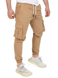 Cargohose Cargohosen Herren Chino Giga mit elastischem Bund, Cargotaschen