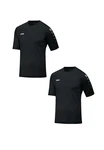 Jako T-Shirt Trikot 2er-Set Kurzarm Rundhals Moderne Uni-Optik (7426) Schwarz (7426)