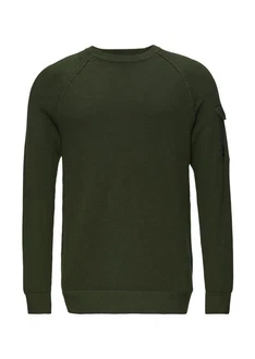 s.Oliver Strickpullover Gerade Dunkelgrün/Grün