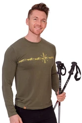 Piz Pal Strickpullover Longsleeve Herren UNTERAMMERGAU dunkelblau/oliv