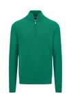 FYNCH-HATTON Strickpullover Troyer-Zip Dunkelgrün/Türkis/Grün