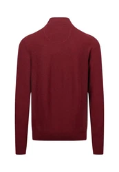 FYNCH-HATTON Strickpullover Troyer-Zip Dunkelrot/Bordeaux/Rot