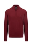 FYNCH-HATTON Strickpullover Troyer-Zip Dunkelrot/Bordeaux/Rot