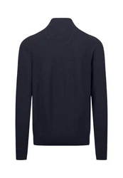 FYNCH-HATTON Strickpullover Troyer-Zip Dunkelblau/Blau