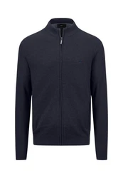 FYNCH-HATTON Strickjacke Cardigan-Zip Dunkelblau/Blau