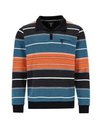 Sweatshirt Stehkragen-Sweatshirt in Rippstruktur