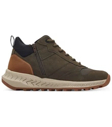 s.Oliver Sneaker Schnürstiefelette Braun/Khaki/Dunkelgrün