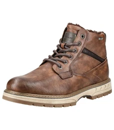 Stiefelette Lederimitat/Textil Schnrstiefelette