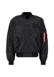Alpha Industries Bomberjacke MA-1 FLC Rev Schwarz/Blau/Dunkelblau/Grau