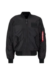 Alpha Industries Bomberjacke MA-1 FLC Rev Schwarz/Blau/Dunkelblau/Grau