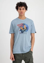 Alpha Industries T-Shirt Nose Art Blau/Hellblau