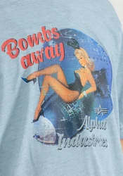 Alpha Industries T-Shirt Nose Art Blau/Hellblau