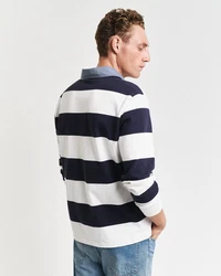 GANT Poloshirt REG CHAMBRAY STRIPE HEAVY RUGGER Hellblau/Dunkelblau/Blau/Weiß