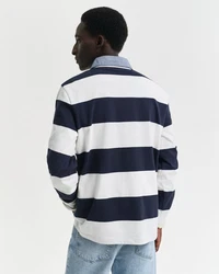 GANT Poloshirt REG CHAMBRAY STRIPE HEAVY RUGGER Hellblau/Dunkelblau/Blau/Weiß