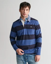 Langarm-Poloshirt REG CHAMBRAY STRIPE HEAVY RUGGER