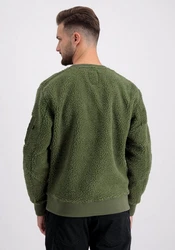 Alpha Industries Sweater Teddy Dunkelgrün/Grün