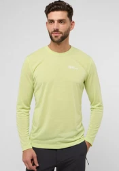 Jack Wolfskin Langarmshirt VONNAN LS T Neonfarben/Gelb/Hellgrün/Grün