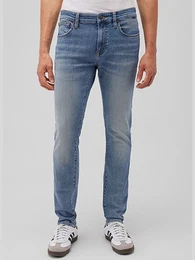 Slim-fit-Jeans Jeans Skinny Fit Washed Look 5-Pocket Reiverschluss 7970 in Blau