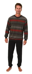 Normann Pyjama Herren Schlafanzug Grau/Dunkelgrün/Grün/Dunkelrot/Khaki/Rot/Braun