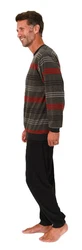 Normann Pyjama Herren Schlafanzug Grau/Dunkelgrün/Grün/Dunkelrot/Khaki/Rot/Braun