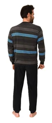 Normann Pyjama Herren Schlafanzug Mischfarben/Blau/Schwarz/Grau