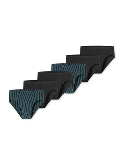 Schiesser Minislip weicher Bund 95/5 Organic Blau/Dunkelblau/Türkis