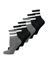 Nur Der Sportsocken Short Track Schwarz/Dunkelgrau/Grau