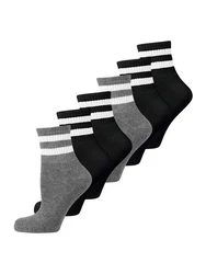Nur Der Sportsocken Short Track Schwarz/Dunkelgrau/Grau
