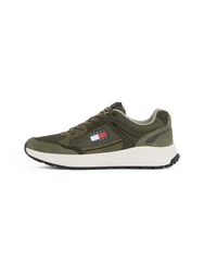 Tommy Jeans TJM RUNNER MIX MATERIAL Keilsneaker Dunkelgrün/Khaki