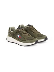 Tommy Jeans TJM RUNNER MIX MATERIAL Keilsneaker Dunkelgrün/Khaki