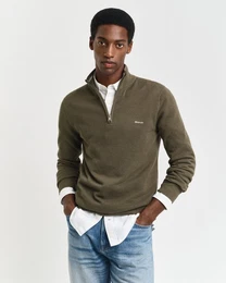 Troyer COTTON PIQUE HALF ZIP mit Piqu-Struktur