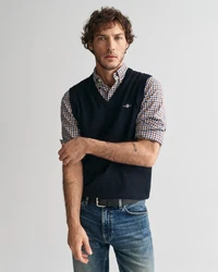 Gant Pullunder Classic Cotton Slipover Blau/Schwarz/Dunkelblau/Hellblau