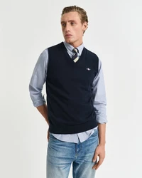 Gant Pullunder Classic Cotton Slipover Blau/Schwarz/Dunkelblau/Hellblau