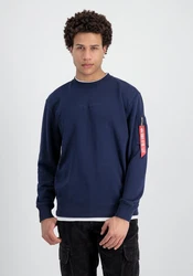 Alpha Industries Double Layer Sweater Dunkelblau/Blau/Hellblau