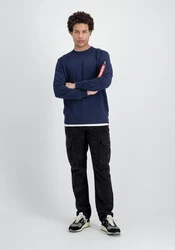 Alpha Industries Double Layer Sweater Dunkelblau/Blau/Hellblau