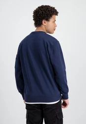 Alpha Industries Double Layer Sweater Dunkelblau/Blau/Hellblau