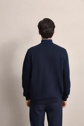 bugatti Sweatjacke mit Stehkragen Dunkelblau/Blau