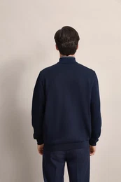 Sweatjacke mit sportlichem Stehkragen