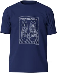 New Balance T-Shirt Relaxed 550 Blau/Dunkelblau/Hellblau