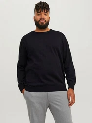 Jack & Jones Pullover JJEBASIC KNIT CREW NECK NOOS PLS schwarz