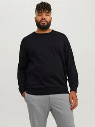 Jack & Jones Pullover JJEBASIC KNIT CREW NECK NOOS PLS schwarz