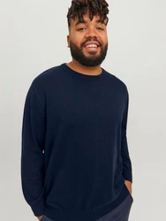 Jack & Jones Pullover JJEBASIC KNIT CREW NECK NOOS PLS navy