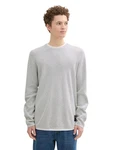 TOM TAILOR Denim 2-in-1 Pullover Grau/Hellgrau